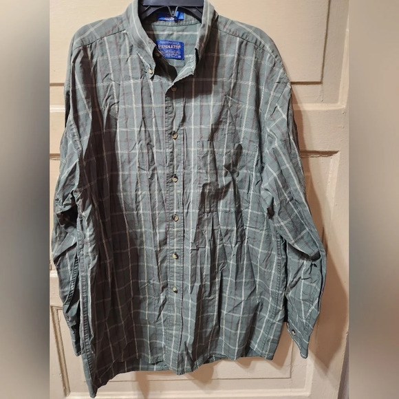 Pendleton Woolen Mills 100% Cotton Long Sleeve Collared Button Down - Picture 5 of 8